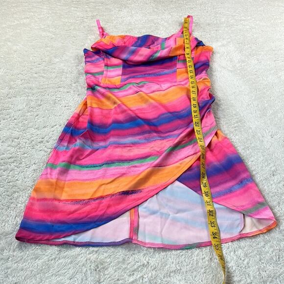 First Distraction the label pink watercolor satin corset dress, 10 UK 14 NWT - Picture 4 of 9